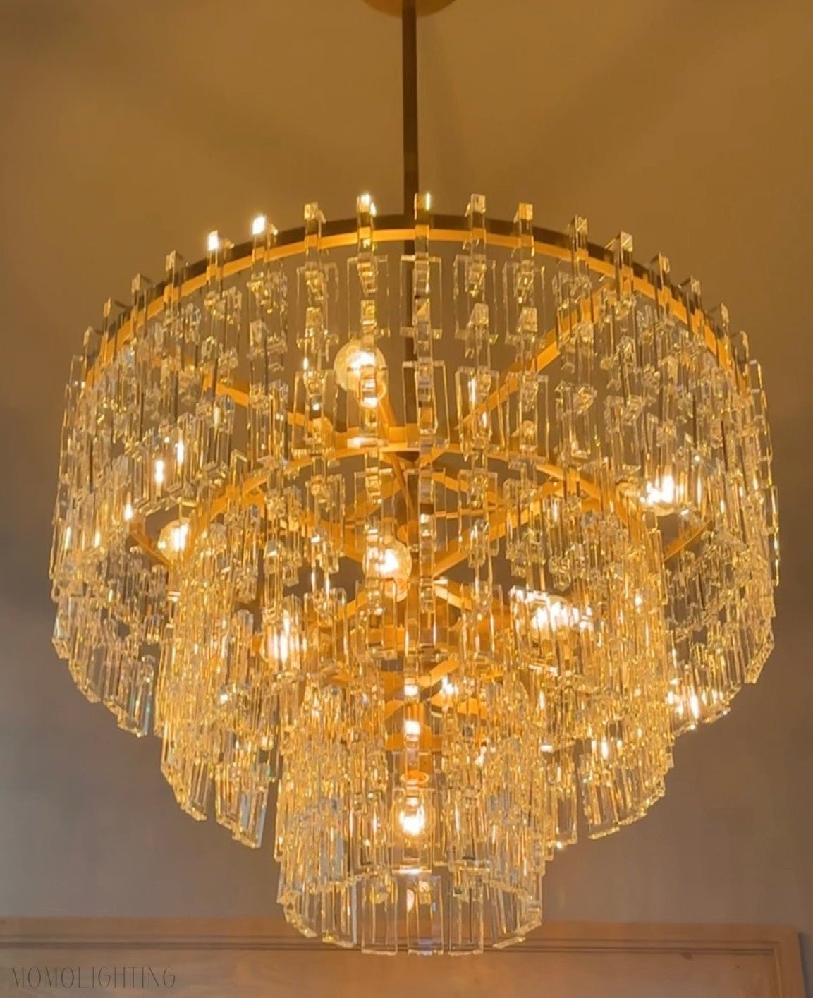 Marigan Tier K9 Crystal Round Chandelier-Nobipets