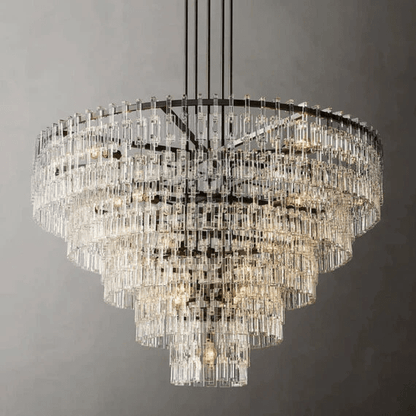 Marigan Tier K9 Crystal Round Chandelier-Nobipets