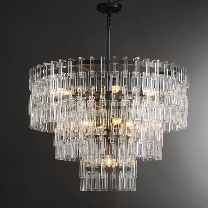 Marigan Tier K9 Crystal Round Chandelier-Nobipets