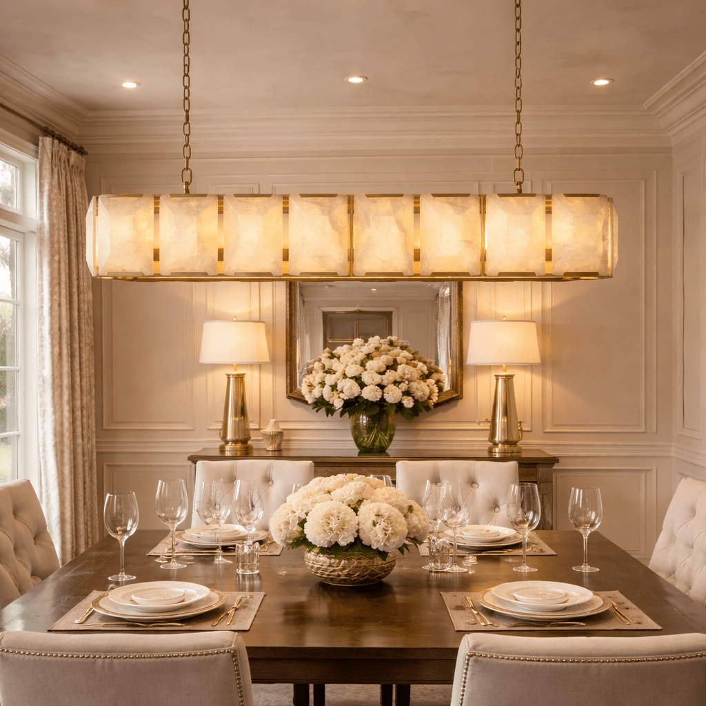 Marlow Calcite Rectangular Chandelier