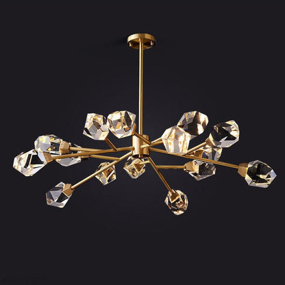 Masonry Faceted Crystal Prisms Chandelier-Nobipets