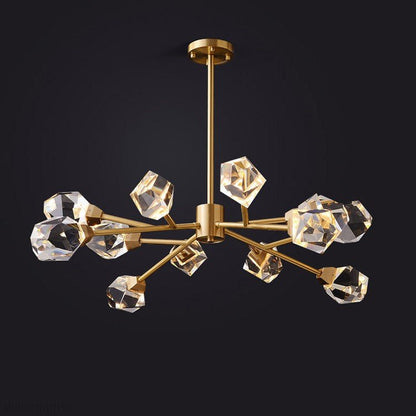 Masonry Faceted Crystal Prisms Chandelier-Nobipets