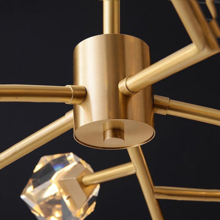 Masonry Faceted Crystal Prisms Chandelier-Nobipets
