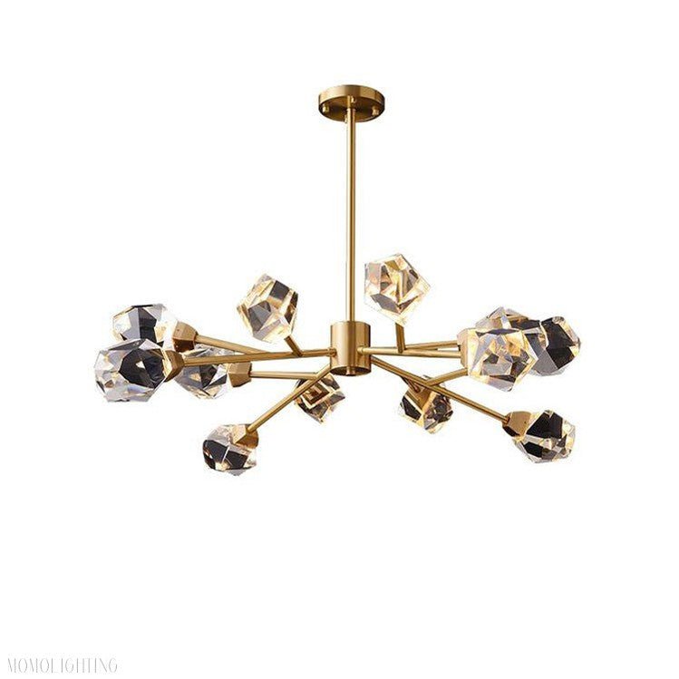 Masonry Faceted Crystal Prisms Chandelier-Nobipets