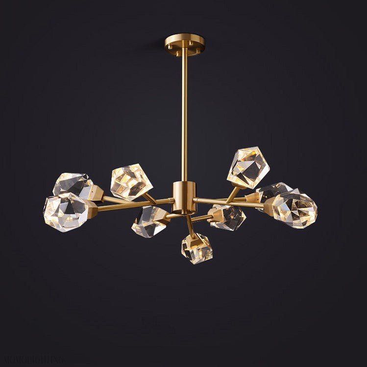 Masonry Faceted Crystal Prisms Chandelier-Nobipets