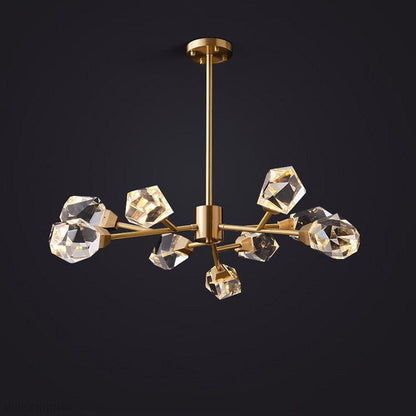 Masonry Faceted Crystal Prisms Chandelier-Nobipets