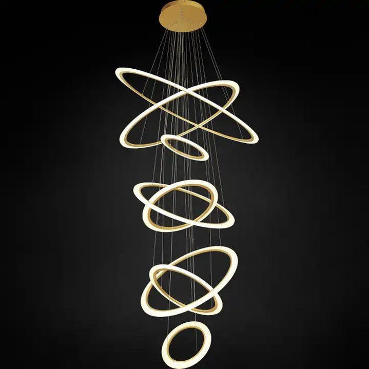 Mia Foyer & Staircase Ring Chandelier-Nobipets