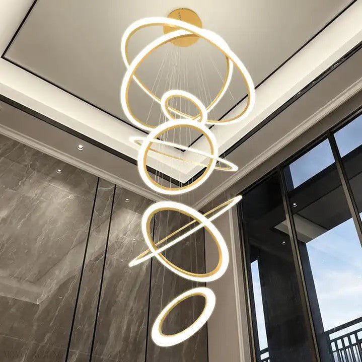 Mia Foyer & Staircase Ring Chandelier-Nobipets