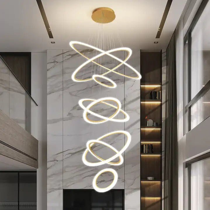 Mia Foyer & Staircase Ring Chandelier-Nobipets
