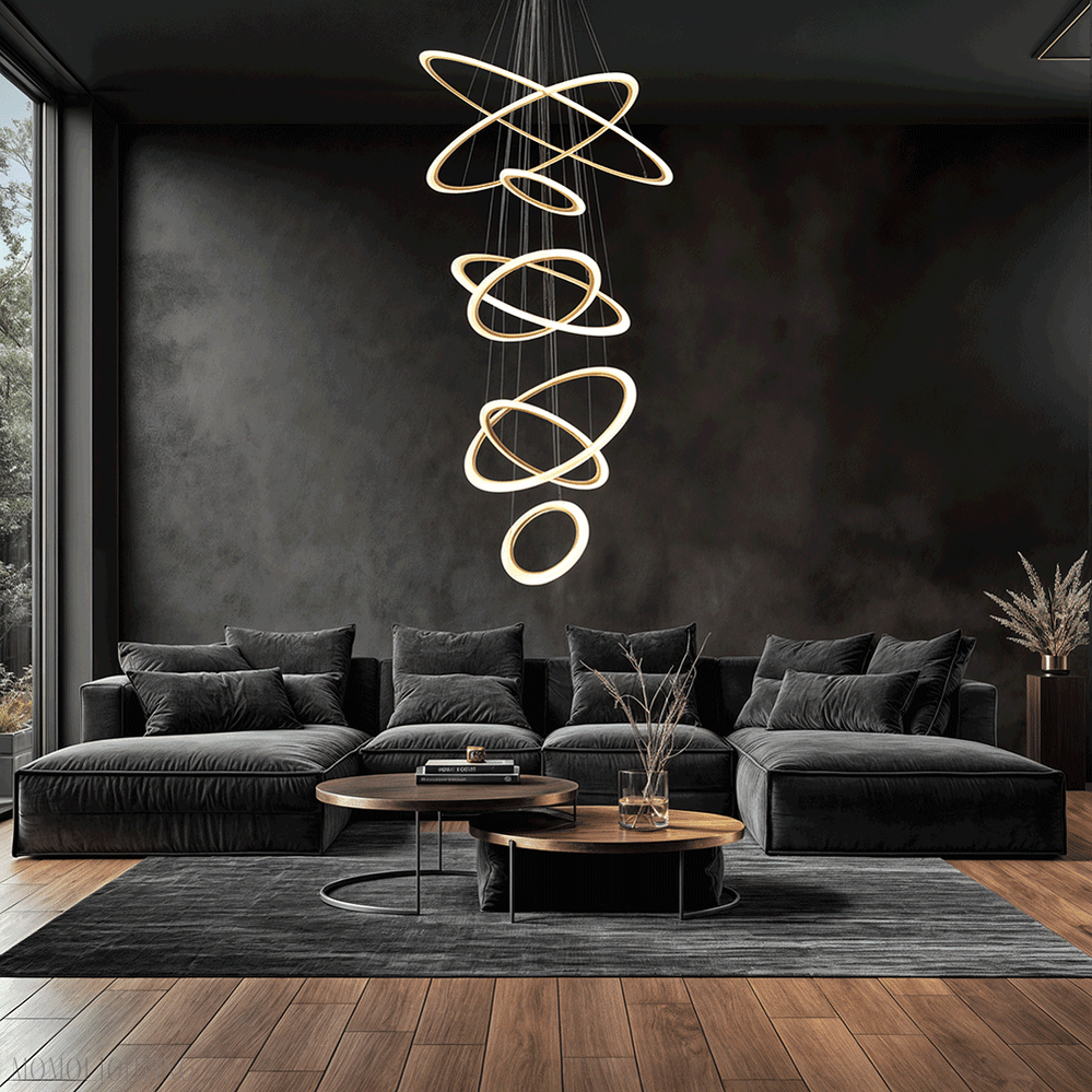 Mia Foyer & Staircase Ring Chandelier-Nobipets