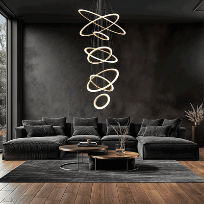 Mia Foyer & Staircase Ring Chandelier-Nobipets