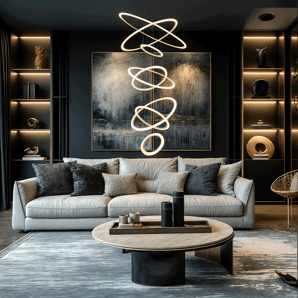 Mia Foyer & Staircase Ring Chandelier-Nobipets