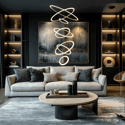 Mia Foyer & Staircase Ring Chandelier-Nobipets