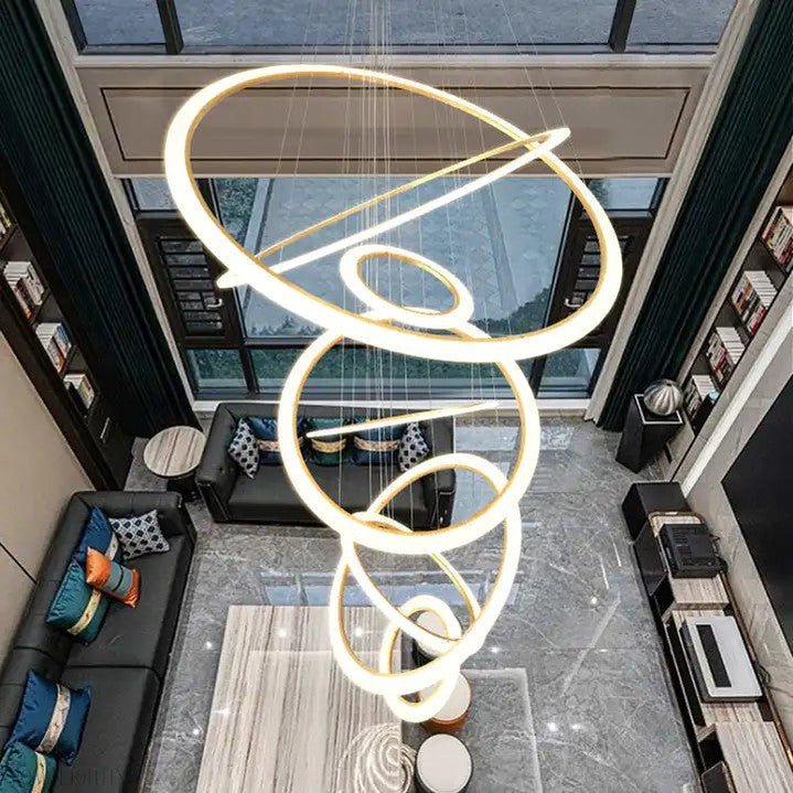 Mia Foyer & Staircase Ring Chandelier-Nobipets