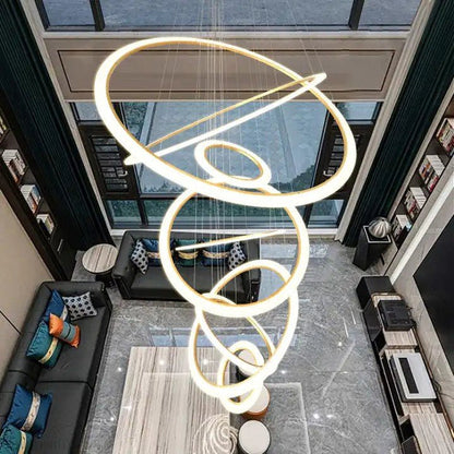 Mia Foyer & Staircase Ring Chandelier-Nobipets