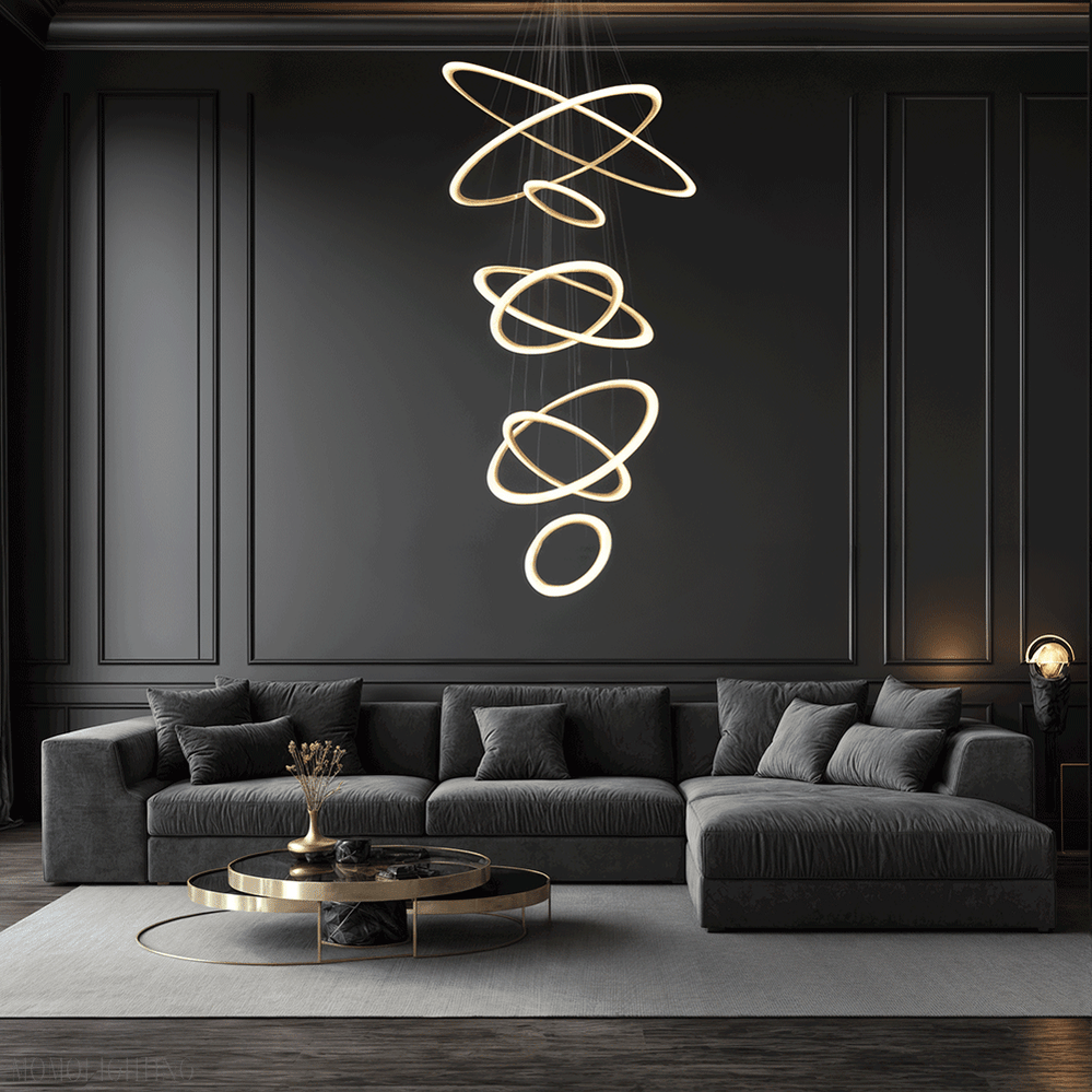 Mia Foyer & Staircase Ring Chandelier-Nobipets