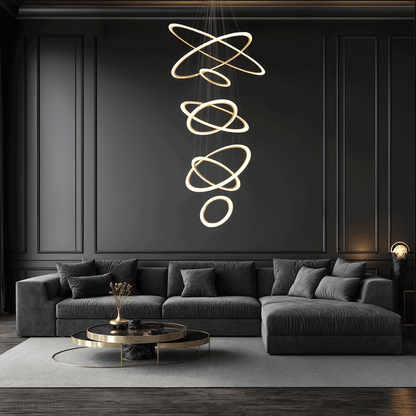 Mia Foyer & Staircase Ring Chandelier-Nobipets