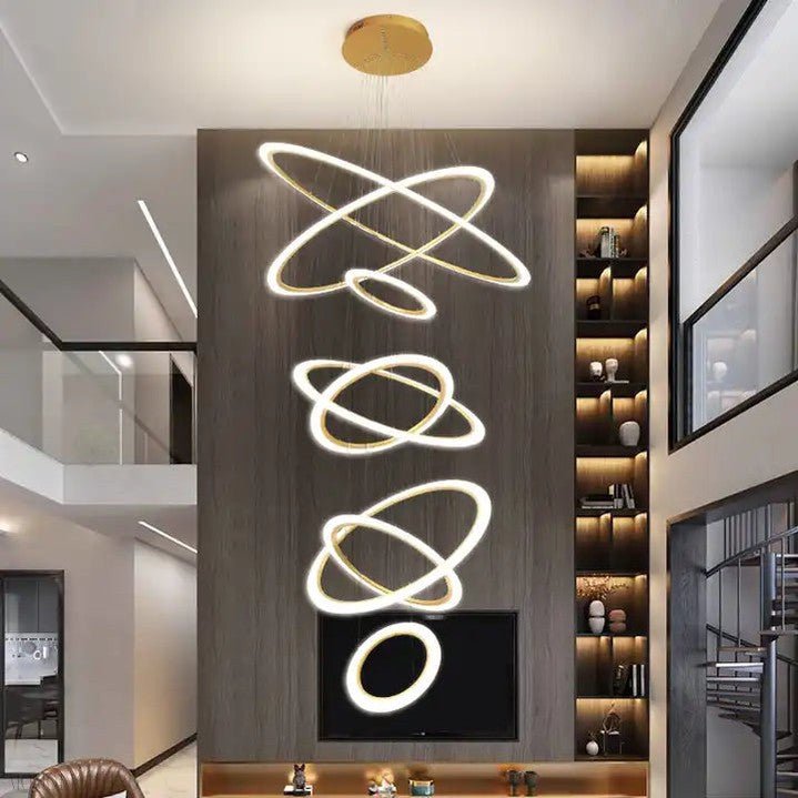 Mia Foyer & Staircase Ring Chandelier-Nobipets