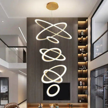 Mia Foyer & Staircase Ring Chandelier-Nobipets