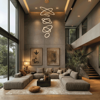 Mia Foyer & Staircase Ring Chandelier-Nobipets