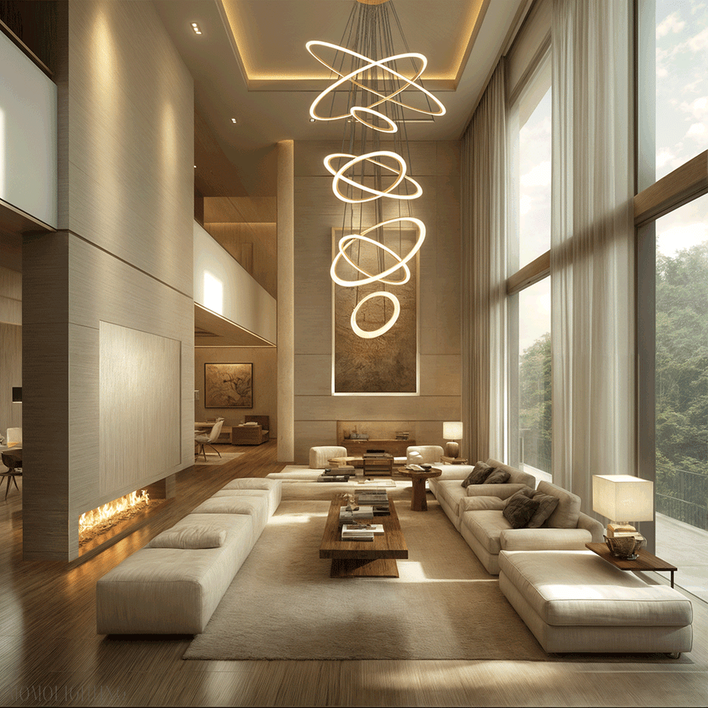 Mia Foyer & Staircase Ring Chandelier-Nobipets