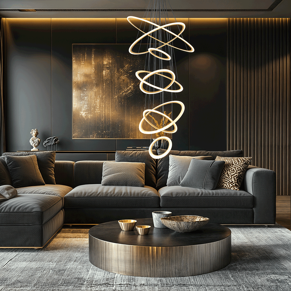 Mia Foyer & Staircase Ring Chandelier-Nobipets