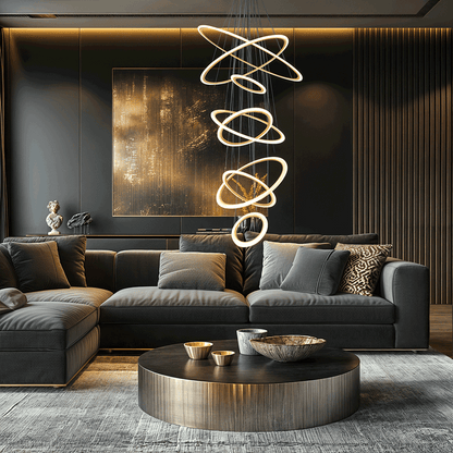 Mia Foyer & Staircase Ring Chandelier-Nobipets