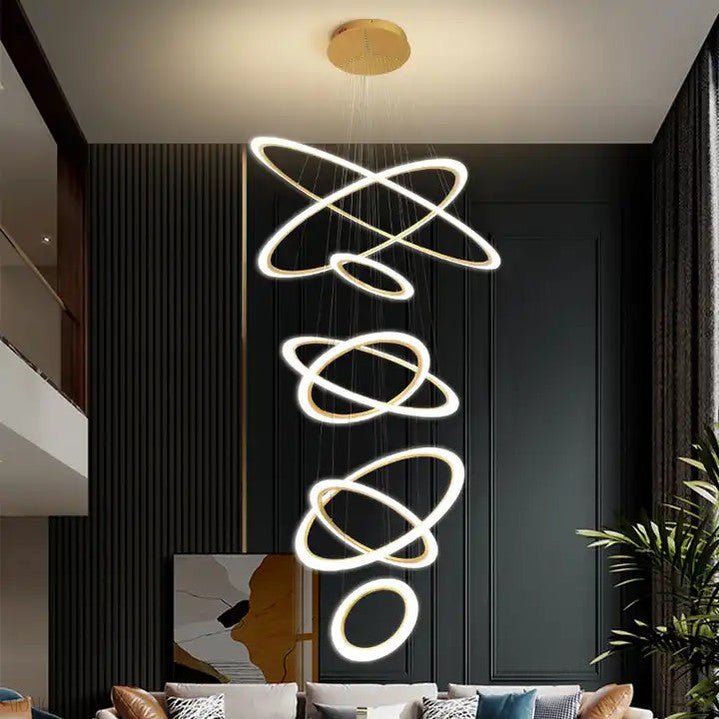 Mia Foyer & Staircase Ring Chandelier-Nobipets