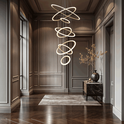 Mia Foyer & Staircase Ring Chandelier-Nobipets