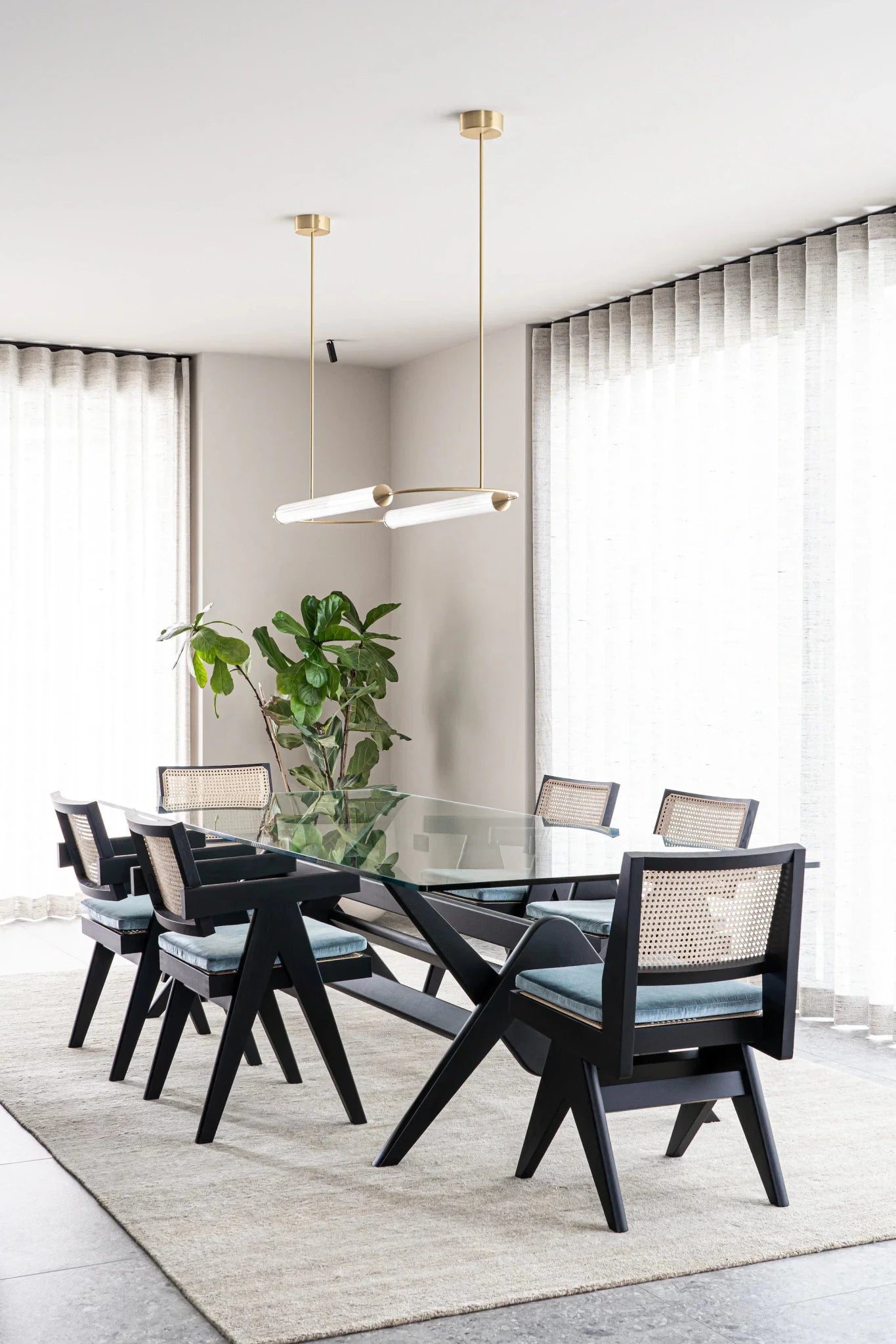 Minimalism Brass Ellipse Horizontal LED Chandelier for Kitchen Island/Dining Room-Nobipets