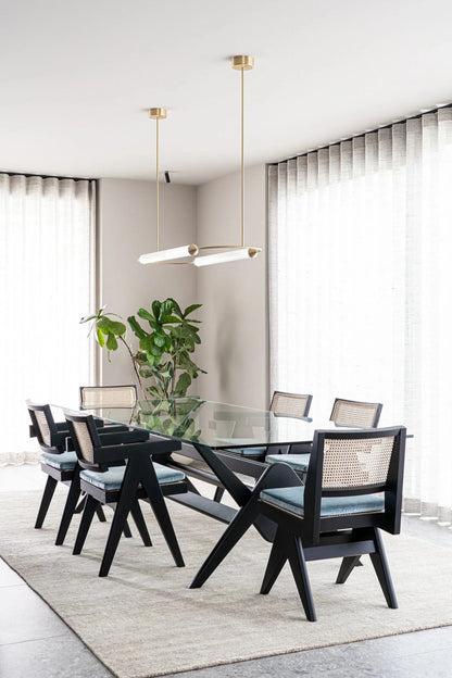 Minimalism Brass Ellipse Horizontal LED Chandelier for Kitchen Island/Dining Room-Nobipets