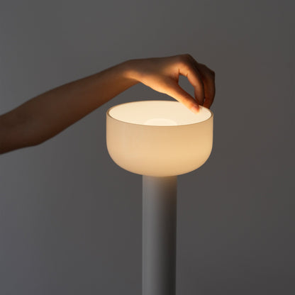 Minimalist Modern Floor Lamp with Frosted Glass Shade