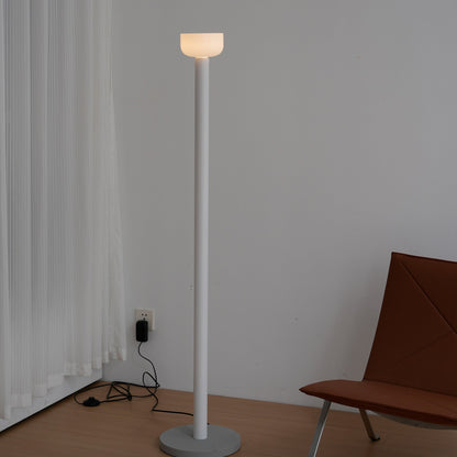 Minimalist Modern Floor Lamp with Frosted Glass Shade