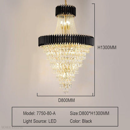 Mocard Foyer & Staircase Crystal Chandelier-Nobipets