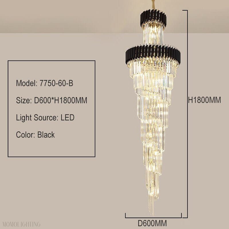 Mocard Foyer & Staircase Crystal Chandelier-Nobipets