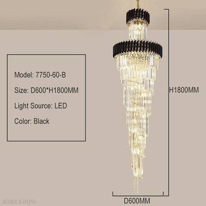 Mocard Foyer & Staircase Crystal Chandelier-Nobipets