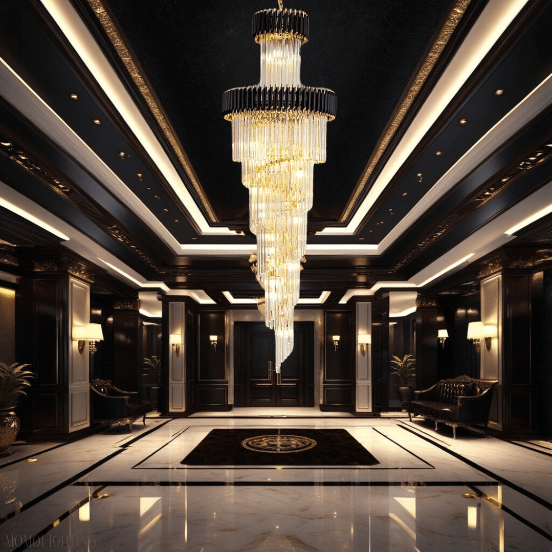 Mocard Foyer & Staircase Crystal Chandelier-Nobipets
