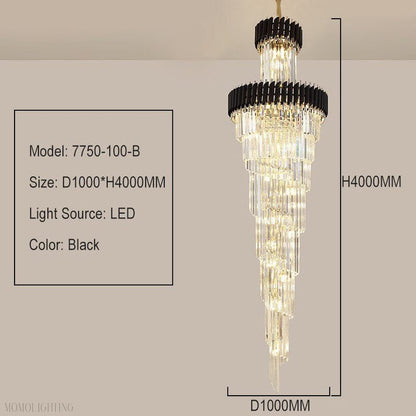 Mocard Foyer & Staircase Crystal Chandelier-Nobipets