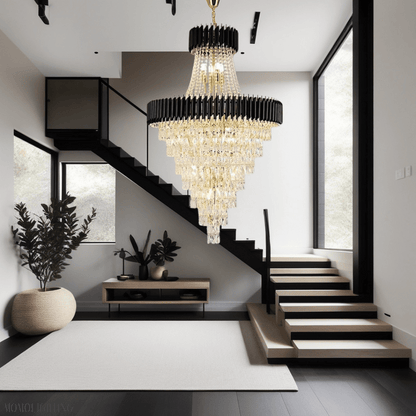 Mocard Foyer & Staircase Crystal Chandelier-Nobipets