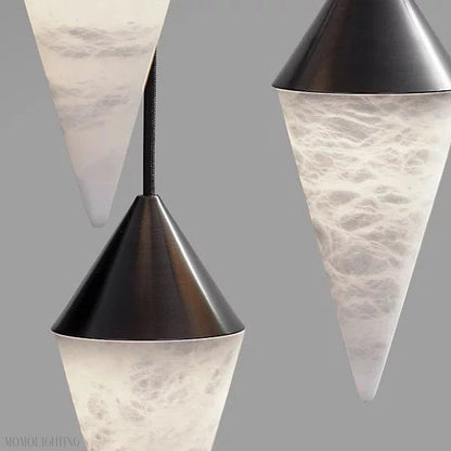 Modern Alabaster Cone Cluster Chandelier-Nobipets