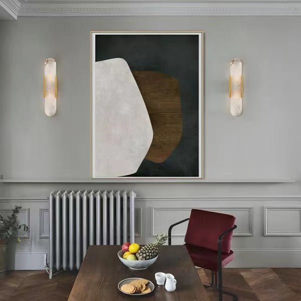 Modern Marble Alabaster Wall Sconce 20" 28"