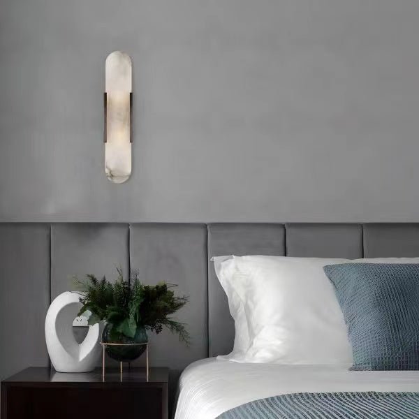 Modern Marble Alabaster Wall Sconce 20" 28"
