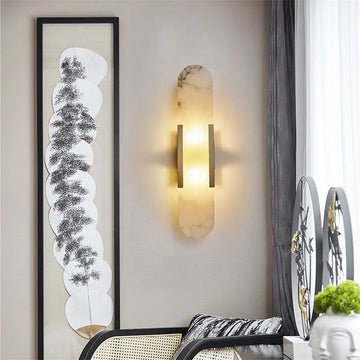 Modern Marble Alabaster Wall Sconce 20" 28"