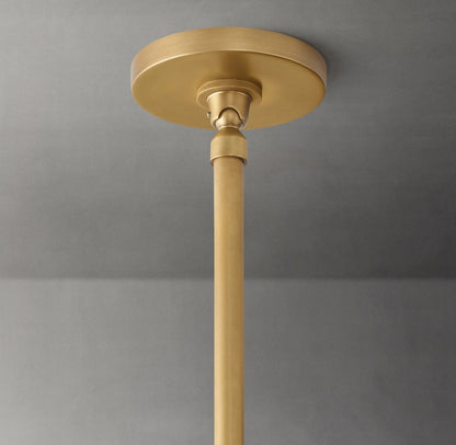 Modern Alabaster Round Pendant