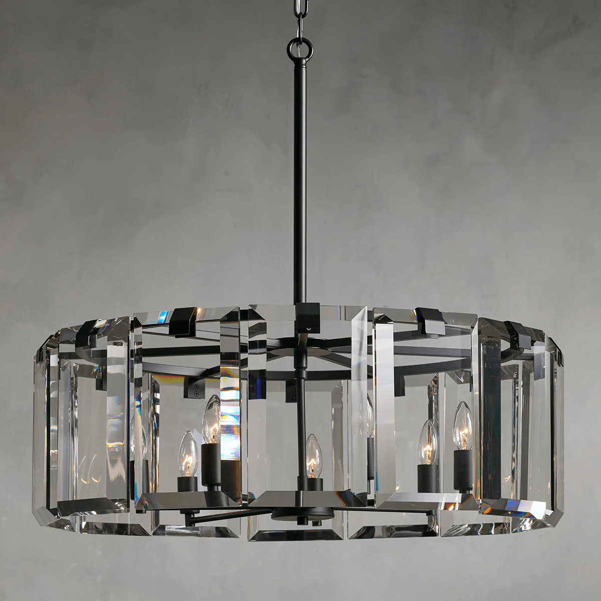 Modern Amaya Round Chandelier-Nobipets