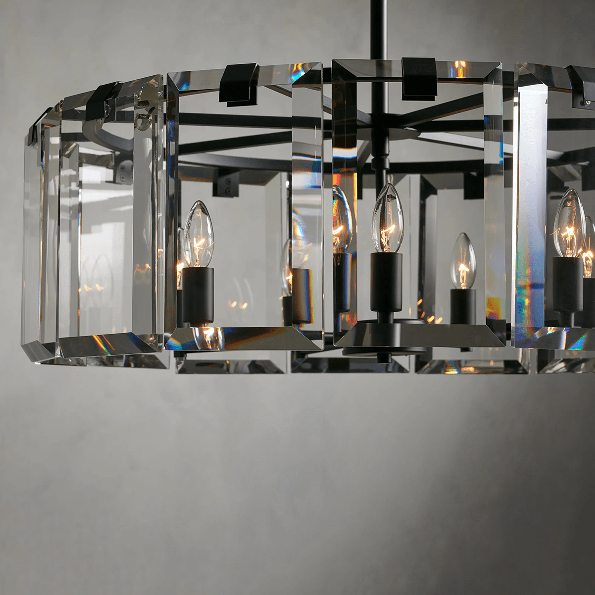 Modern Amaya Round Chandelier-Nobipets