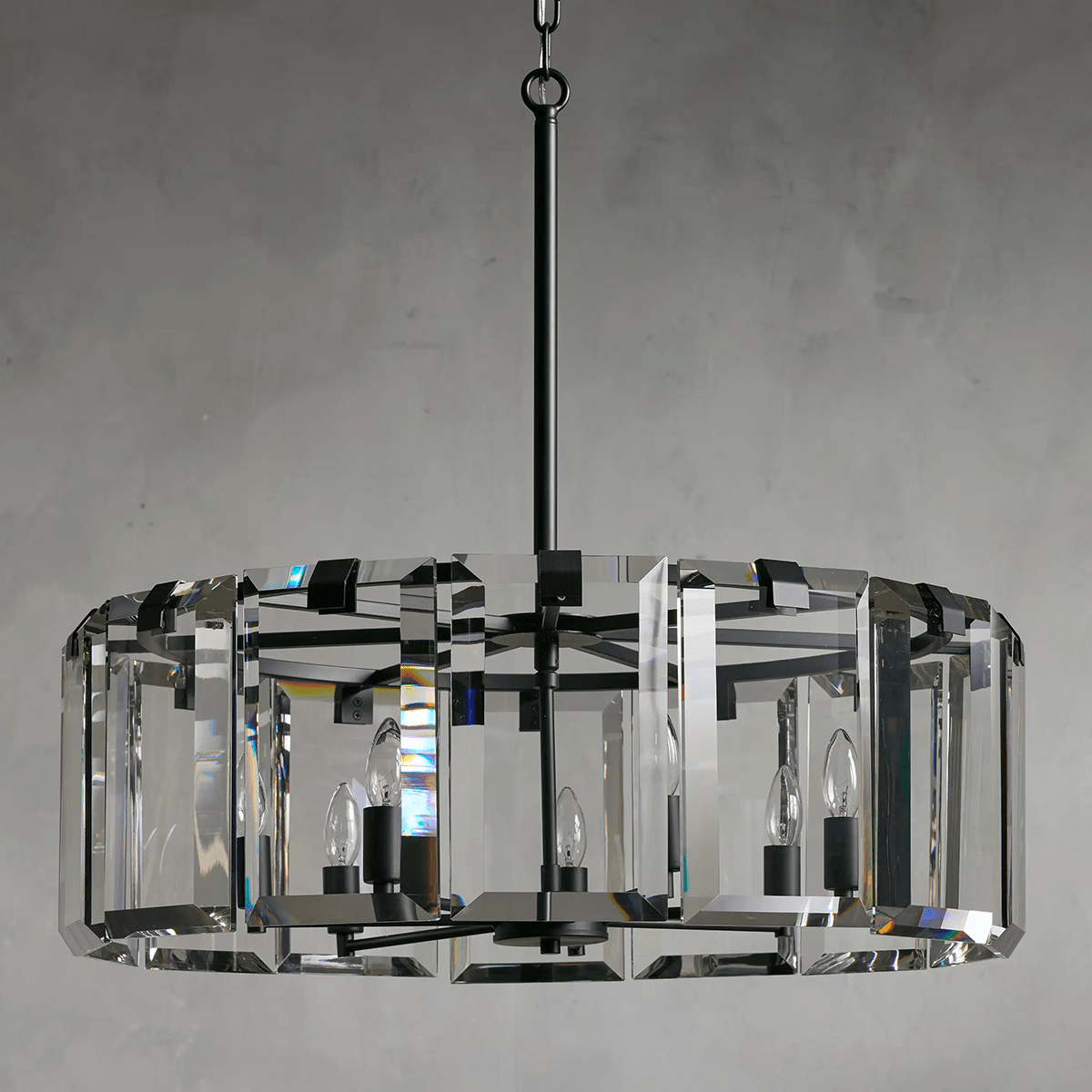Modern Amaya Round Chandelier-Nobipets