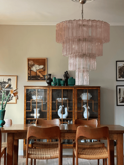 Modern Art Design 3/4/5/7-Tier Hand-blown Glass Tiered Chandelier-Nobipets