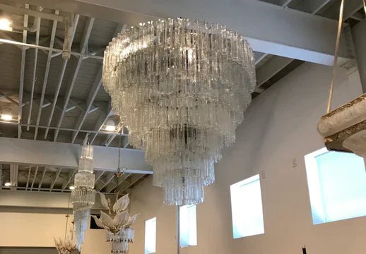 Modern Art Design 3/4/5/7-Tier Hand-blown Glass Tiered Chandelier-Nobipets