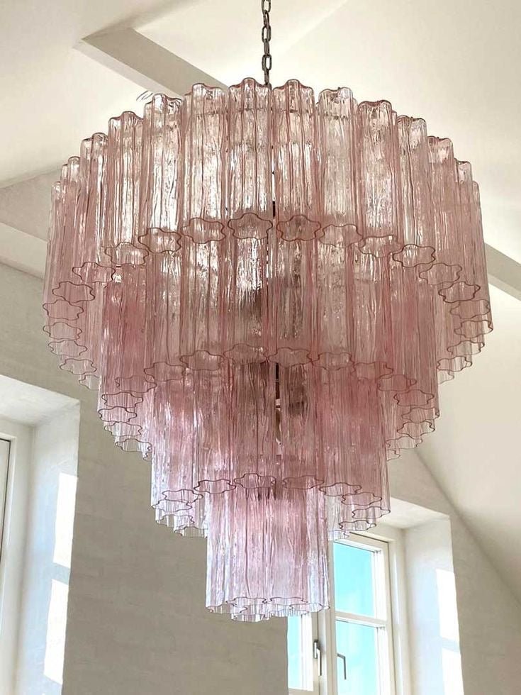 Modern Art Design 3/4/5/7-Tier Hand-blown Glass Tiered Chandelier-Nobipets